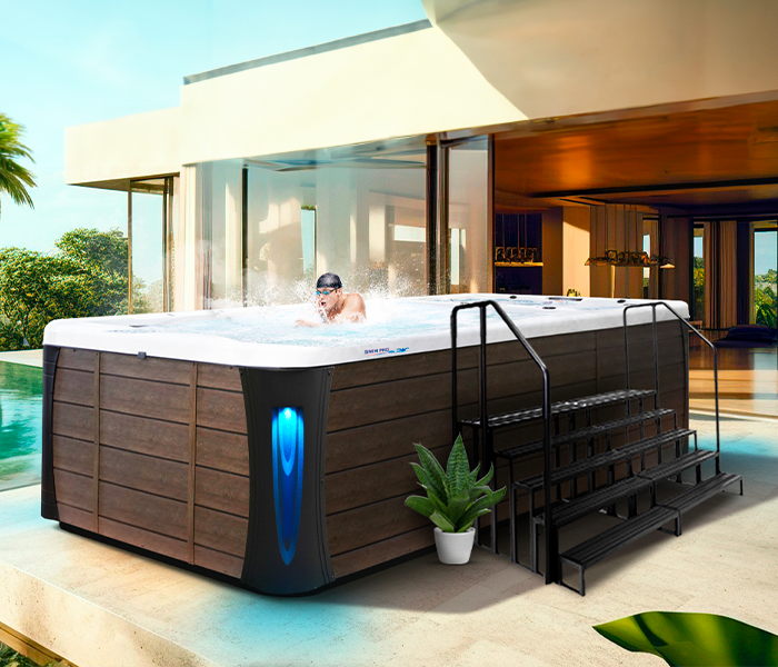 Calspas hot tub being used in a family setting - Hampshire